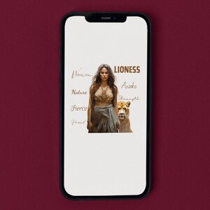 I am lioness lion phone wallpaper desktop wallpaper self love positive affirmation wallpaper spiritual aesthetic wallpaper animal phone