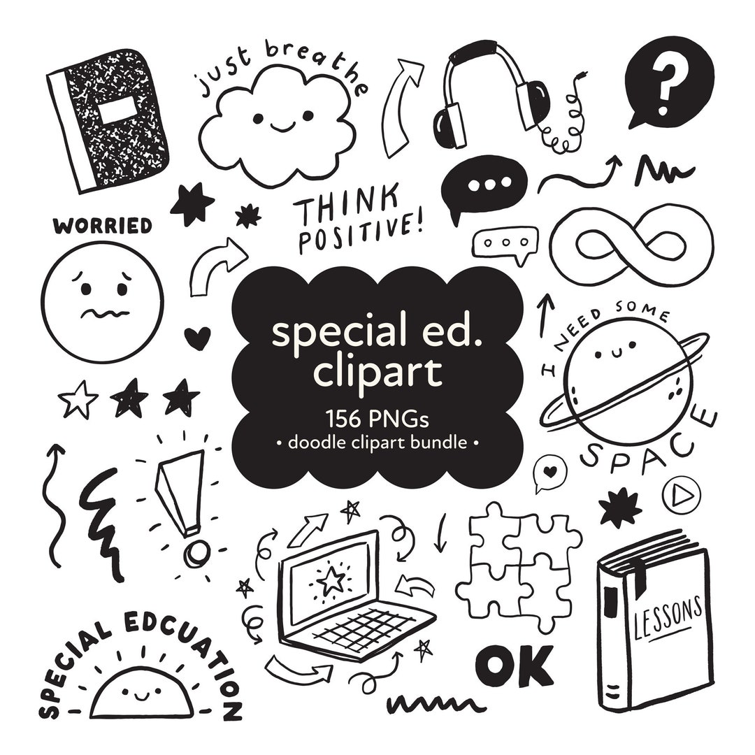 Special Education Doodle Clipart Bundle: 156 PNG Files - Etsy
