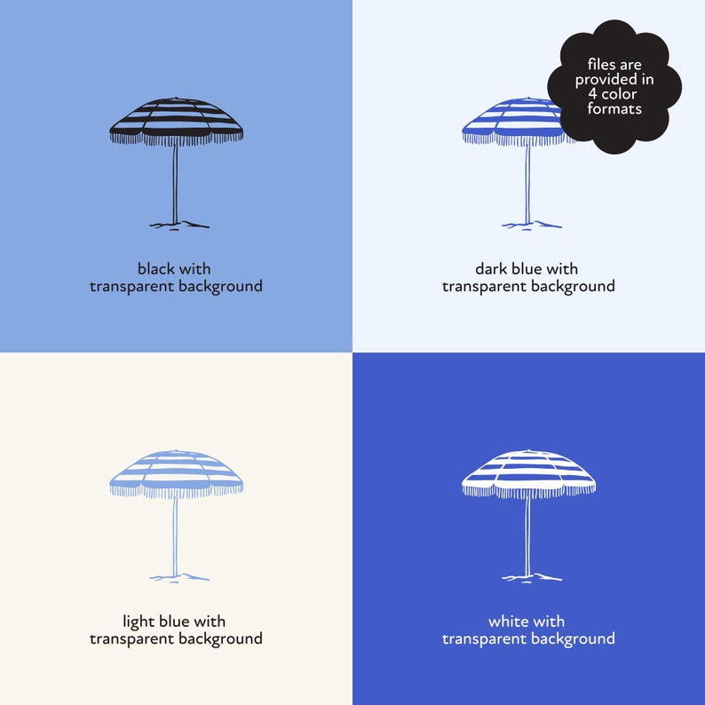 Color palette inspiration for coastal clipart projects