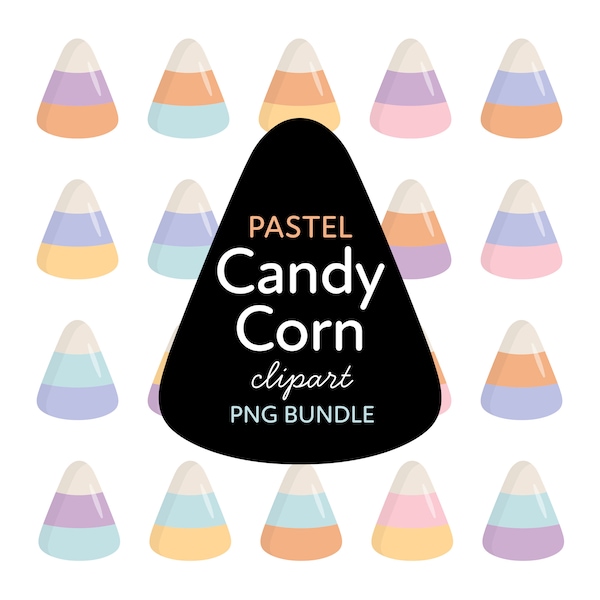 Pastel Candy Corn Clipart, Candy Corn Clipart Bundle, Cute Halloween Candy, Kids Halloween, Halloween Candy png, Pastel Halloween Clipart