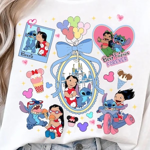 Lilo und Stitch Best Friends Png, süßes Mädchen und Außerirdischer Sommerferien Design, Eis Thema Sublimation, png digitaler Download