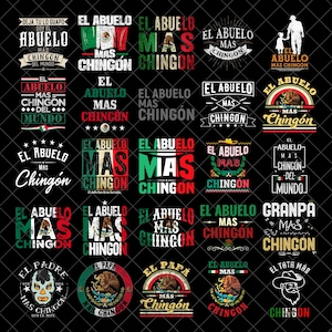 El Abuelo Mas Chingon Png Bundle, Regalos Para El Dia Del Padre, Mejor Papa PNG, El Abuelo Mask Chingon, Mexican Flag, Spanish Father&#39;s Day