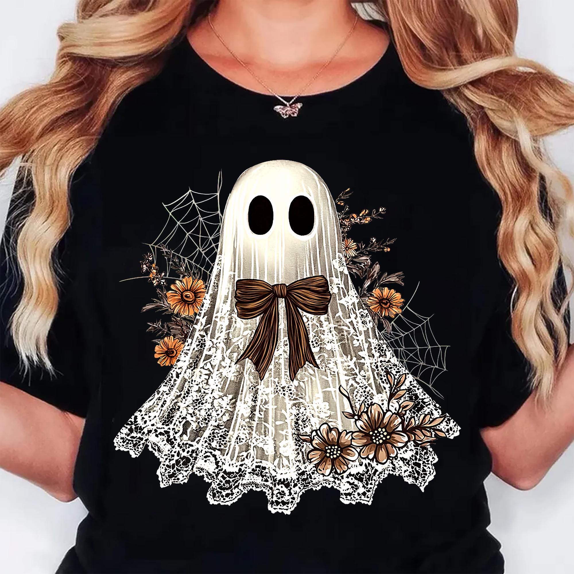 Cute Lace Ghost Png Bundle, Boo in Boojee, Halloween Boo Lace Bow Png ...