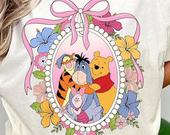 Cute Animal Friends PNG, Pastel Floral Frame Png, Kawaii Sublimation Design for Kids Shirt Design, PNG Digital Download