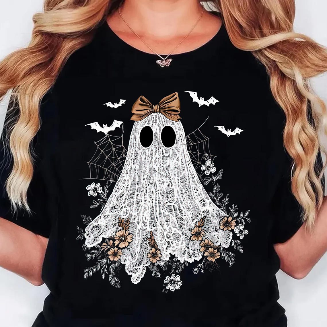 Cute Lace Ghost Png Bundle, Boo in Boojee, Halloween Boo Lace Bow Png ...