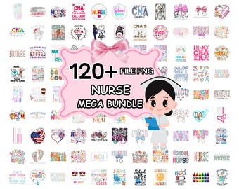 120+ Nurse Png Bundle, Nurse Life Png, Nurse Sublimation Design Png, Nurse Png Files, Nursing Png, Nurse Floral Png, coquette nurse