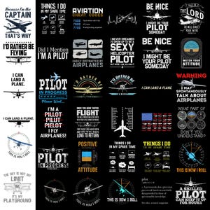 Imagens PNG de pilotos, Pacote de imagens PNG de pilotos, Camiseta PNG de piloto de avião, Presente engraçado para piloto PNG, Clipart de aviador, Aye Aye PNG, Pacote de seis peças de piloto PNG