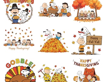 Snoop and Friend Thanksgiving & Herbst Png bündel, Woodstuck Png, Süßer Hund Png, Charlie Brown Png, Erdnüsse, Herbst Saison Cartoon Hund Png
