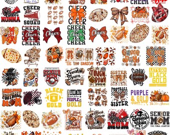 170 Football PNG Bundle, Retro Football Png, Retro Game Day, Football Coquette Bow Png, Touchdown Season, Football Mama Png, Girly Football