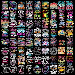 Mother Daughter Trip 2026 PNG Bundle, Cruise Vacation Matching Shirts, Girls Trip Graphic, Family Travel Sublimation Design