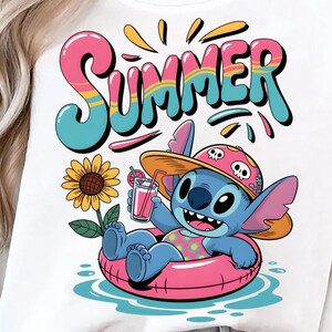 Blue Cartoon Summer  PNG, Retro Summer Png, Magical Summer Shirt Png, Trendy Summer PNG, Beach Vibes Png, Family Vacation Png