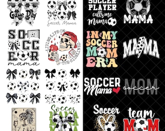 Retro Soccer Bundle PNG, Soccer Mama Png, Soccer Png, Soccer Coquette Png, Game Day Soccer Bow Png, Checkered Soccer Png