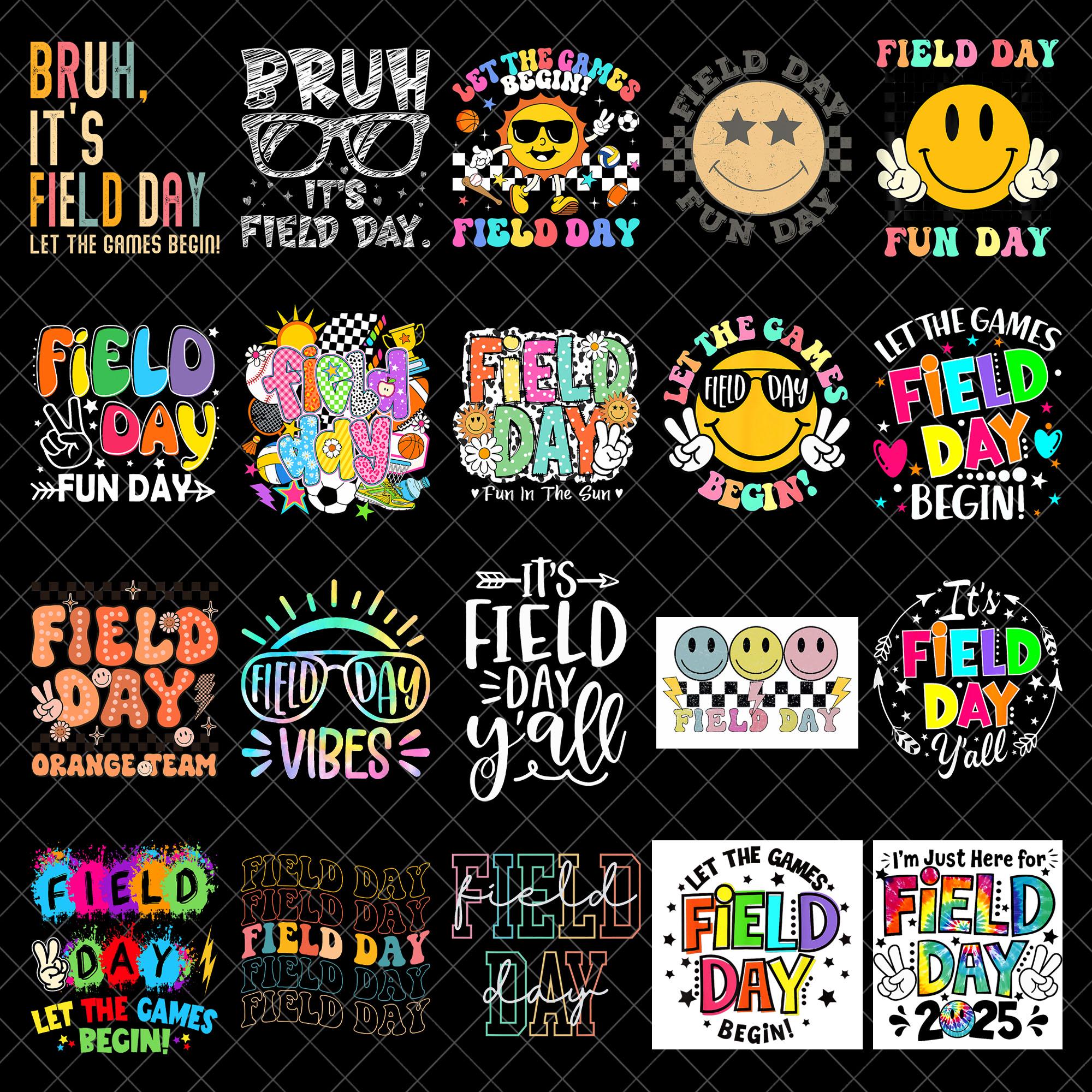 Field Day PNG Bundle, Let the Games Begin 2026 PNG, Colorful School ...