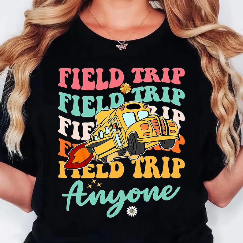 Field Trip Anyone Magic School Bus Png Bundle, Teacher Png, Retro Field ...