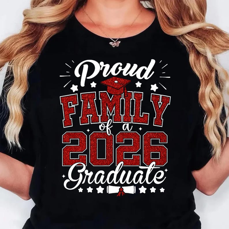 60+ PNG stolze Familie eines 2026 Graduate PNG Bündels, Abschlussfeier 2026 Mama Papa Tante Schwester Shirt Design, Abschlussfeier Sublimation Download Bild 6