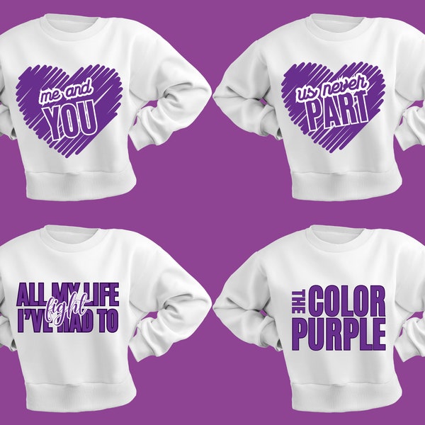 The Color Purple | Celie | Nettie | Vinyl | Sublimation | DTF | Tshirt | SVG | PNG Bundle