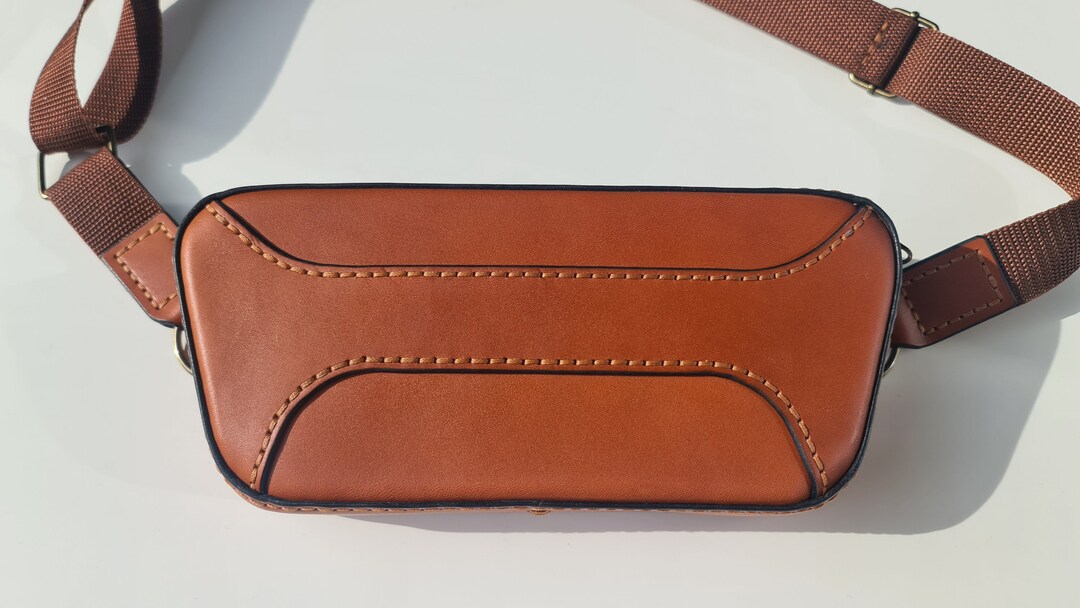 Leather Waist Bag / Bum Bag Leather / Hip Bag Leather / Cross Etsy