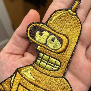 Golden bender Embroidered Patch – Cartoon sew on or iron on magnetic or velcro patch