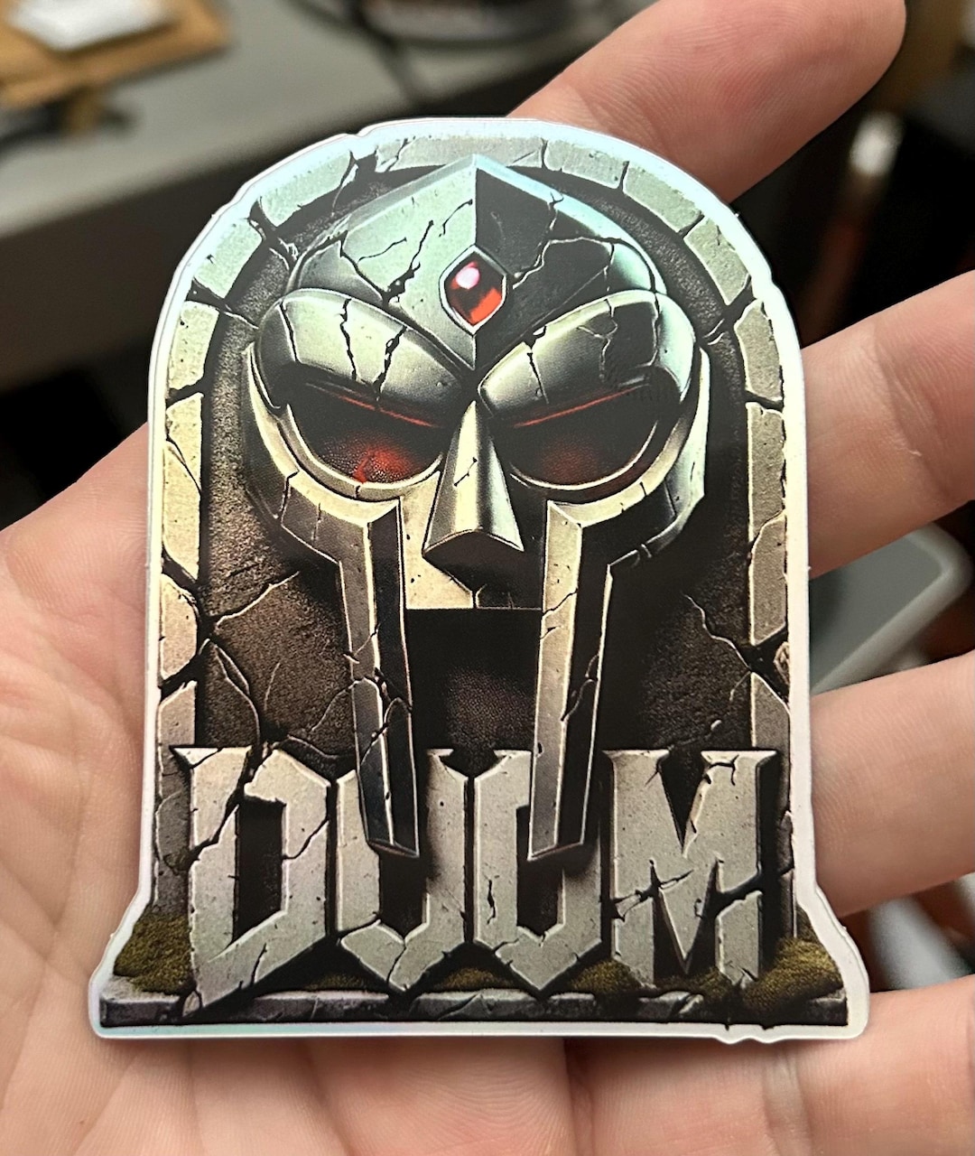 MF DOOM Tombstone Sticker | Iconic Mask Design | 3”x3.5” - Etsy
