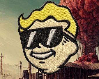 Fallout Vault Boy COOL Patch Iron On 2.8” x 3.5” inches Embroidered
