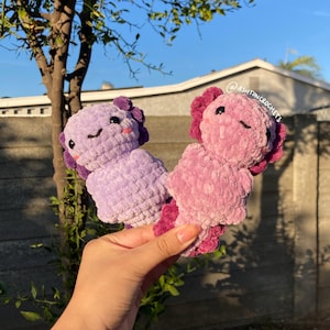 Crochet Axolotls | Small Axolotl Plush | Purple Axolotl Plushie