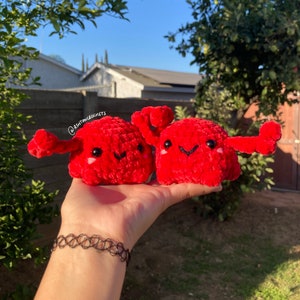 Red Crochet Crab | Cute Small Amigurumi Crab