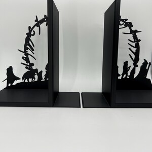 LOTR-boekensteunen, Hobbit & Fellowship-silhouet, fantasy-boekenplankdecor, LOTR-cadeau voor boekenliefhebbers afbeelding 6