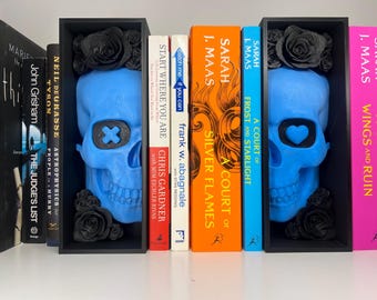 Lights Out by Navessa Allen Book Nook, Dark Romance Bookshelf Insert, Gothic Skull Decor, Book Lover Gift, Spicy BookTok Decor, Unique Shelf