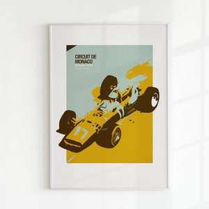 Monaco Grand Prix Wall Art, Racing Poster Print, Formula 1 Decor, Sports Gift, F1 Poster