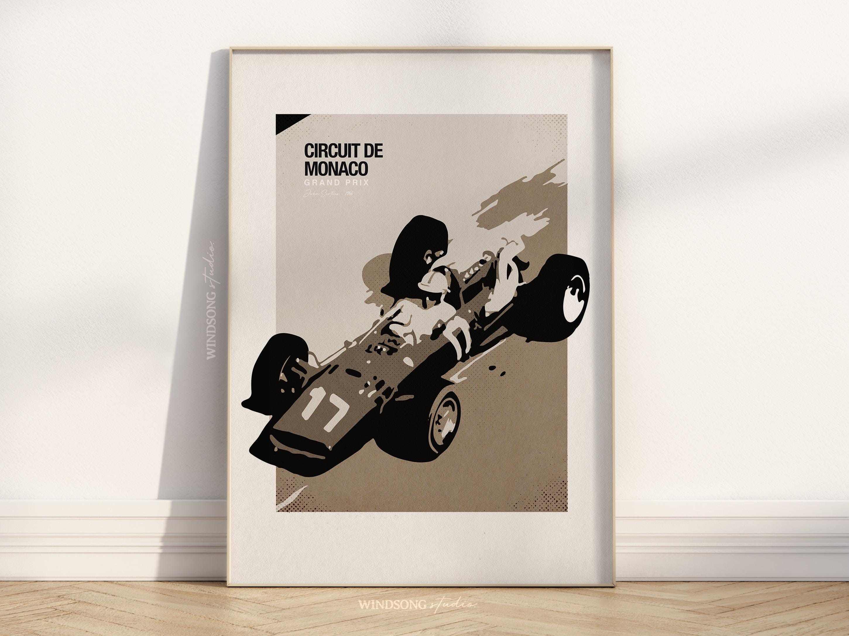 Monaco Grand Prix Europe (Gd Prix D'Europe) - Formula One F1 - 1963 by Michel Beligond - Fine Art Prints & Posters | Pacifica Island Art