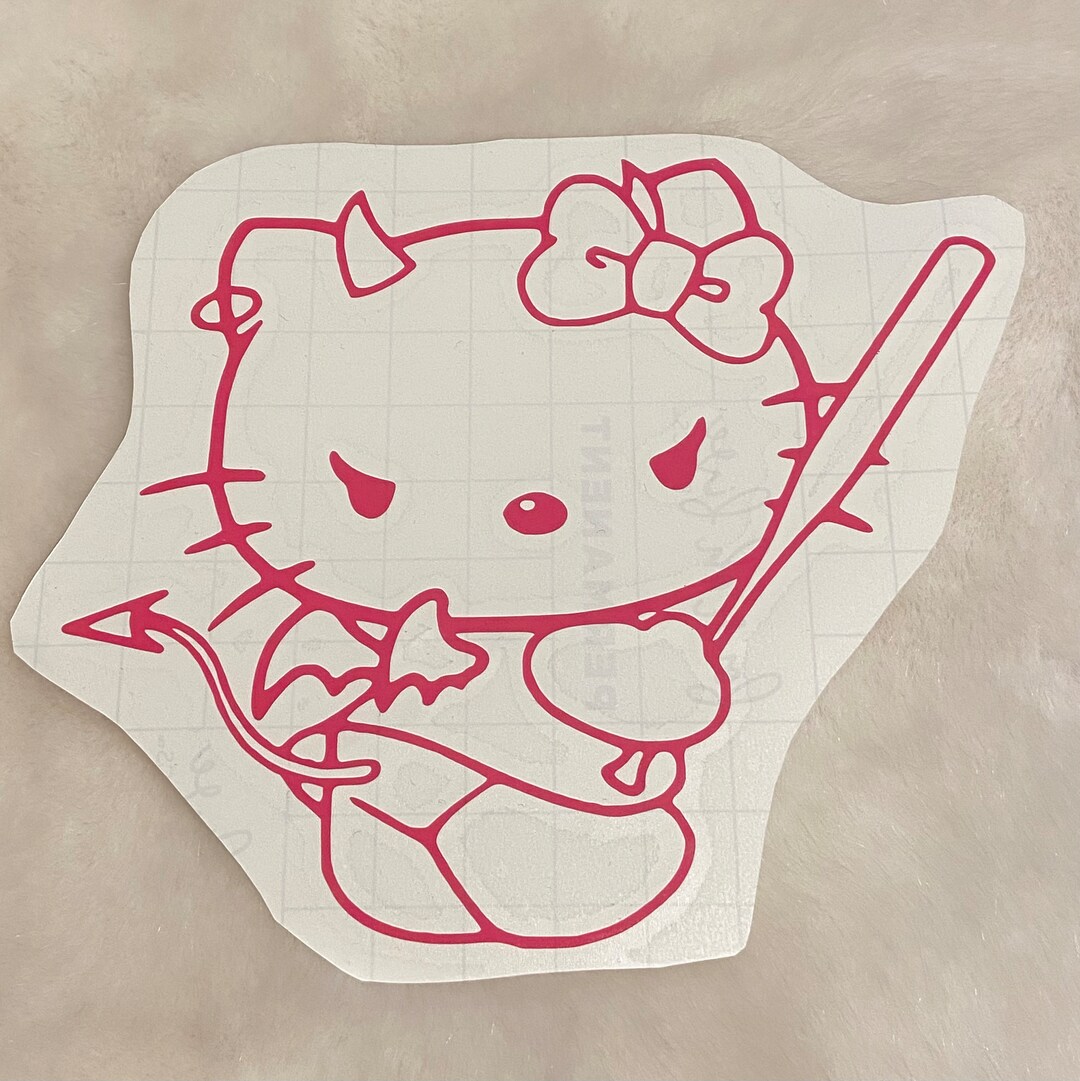 Hello Kitty Baseball Bat Vinyl Decal hot Pink Etsy