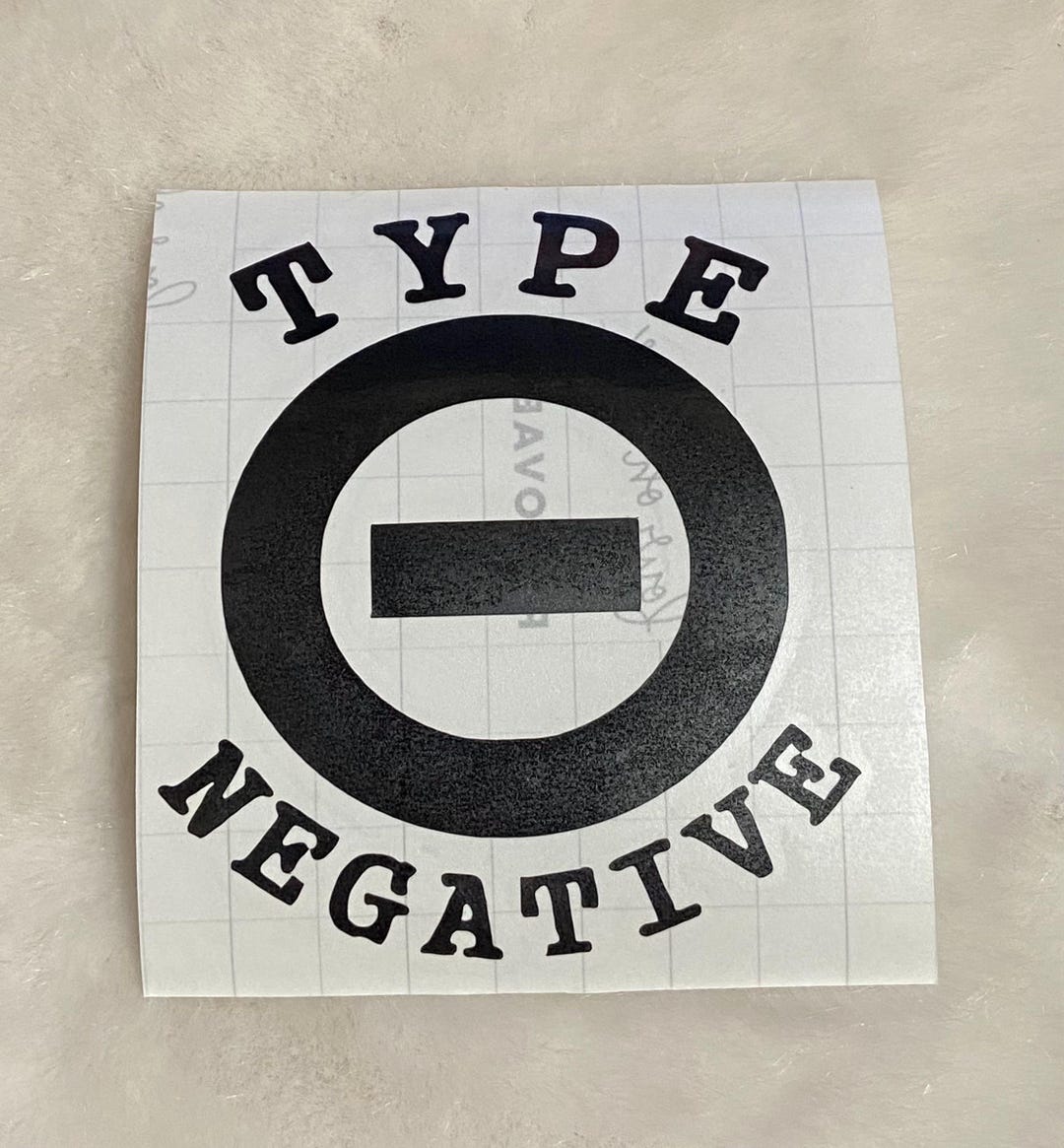 Type O Negative Vinyl Decal (black) Etsy