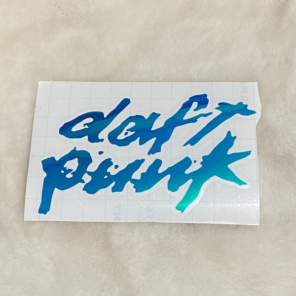 Daft punk vinyl decal (holographic blue)