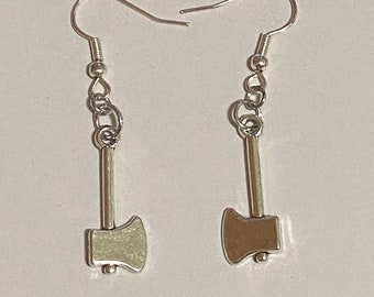 Axe metal charm earrings