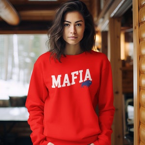 Trendy Red Buffalo Bills Mafia Crewneck Sweatshirt - S to 5XL