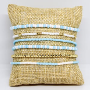 Beaded Bracelets in University of North Carolina at Chapel Hill (UNC) School Colors - Kenan Memorial Stadium & Dean E. Smith Center (Dean Dome)