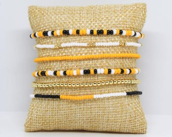 Appalachian State University Mountaineers Gold, Black, & White Bracelet Gift