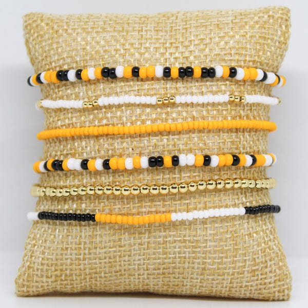 Kennesaw State University Owls Gold, Black, & White Bitsy Bracelet Gift