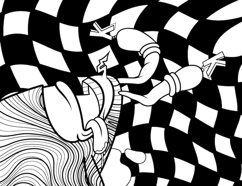 Tripped Out Spongebob Squarepants Themed Coloring Pages Etsy