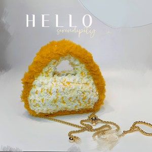 Handmade Crochet Bag, Made to Order, Luxury Chain Bag, Capri Bag, Hand Woven Crossbody Bag, Cotton Yarn Purse, Bag for Women, Gift for Her