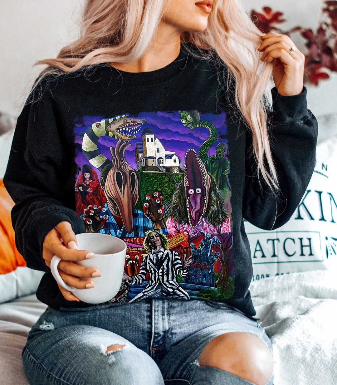 Beetlejuice Sweatshirt, Vintage Beetlejuice Shirt, Beetlejuice Decor