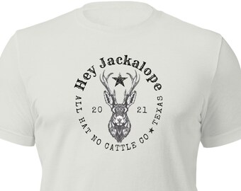 Hey Jackalope Mens Texas TX T-Shirt