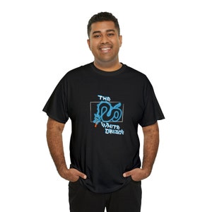 The White Dragon Neon Sign Frontprint Tee