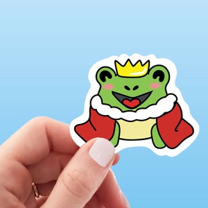 Royal King Frog Vinyl Sticker