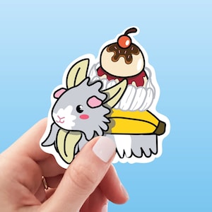 Banana Split Eisbecher Vinyl Meerschweinchen Aufkleber