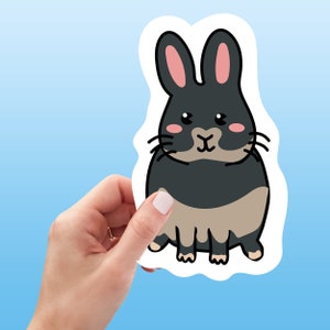 Large Netherland Dwarf Bunny Rabbit Vinyl Sticker