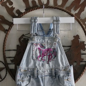 Kids&#39; Denim Overalls with Swarovski Crystals Size 3T
