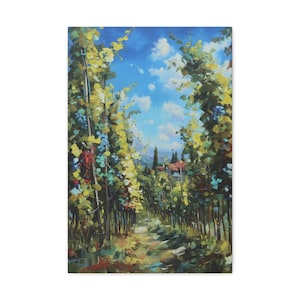 Napa Valley Expressionist Painting | Canvas Painting | Includes Frame | California Landscape Painting | Ready To Hang