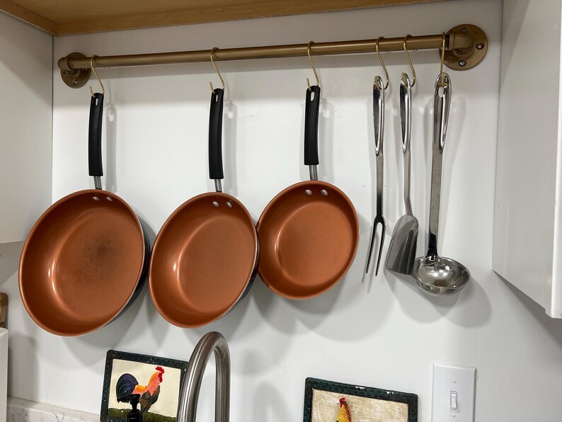 Pan Rails Vintage Hand Crafted Pots & Pans Rail - Etsy