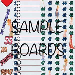 55 In jeder Reihe Miss Lady Bingo Boards